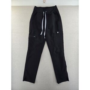 FIGS HW Yola XXS Black Scrub Pants High Waisted Technical Collection Skinny